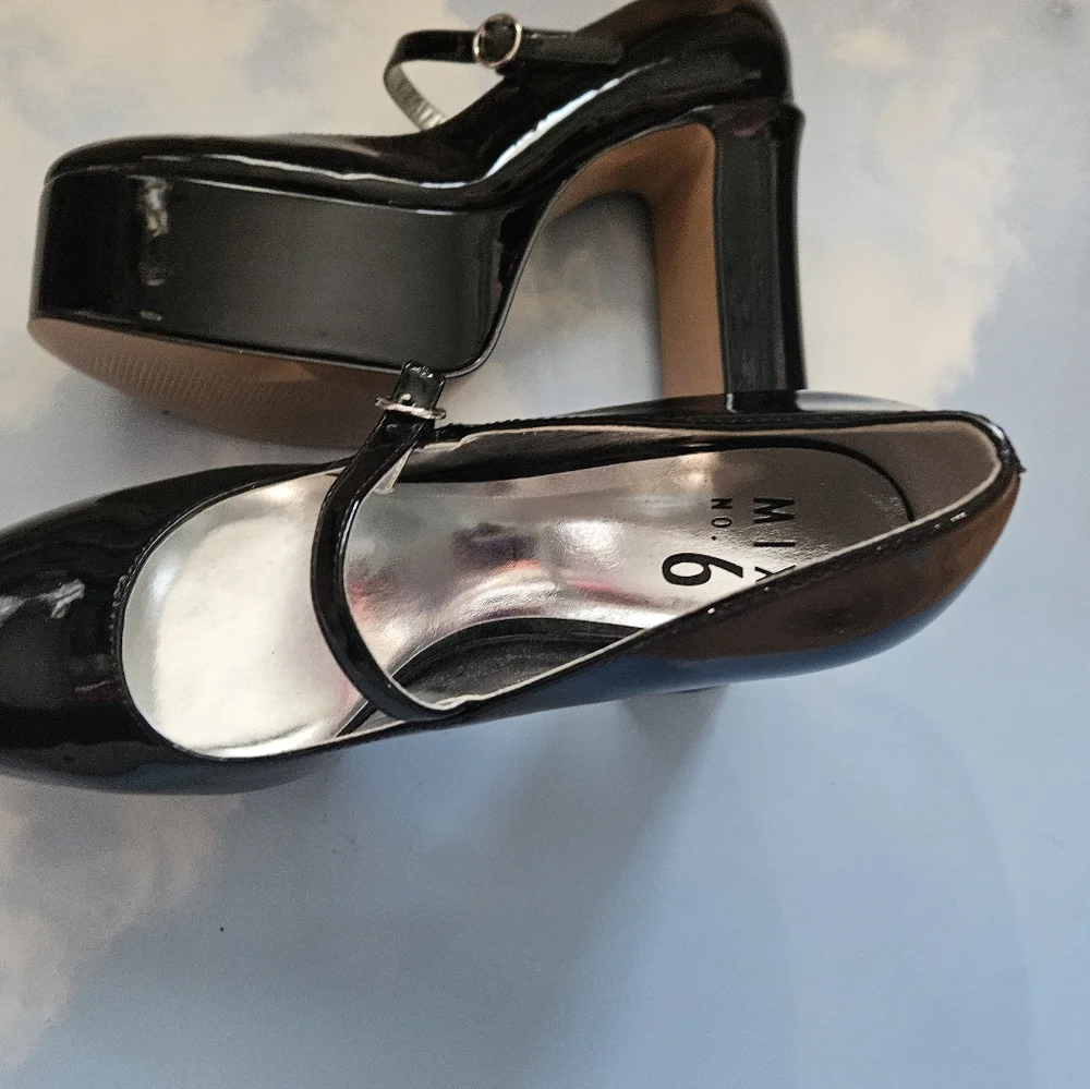 Mix No. 6 Black Platform Mary Jane Shoes